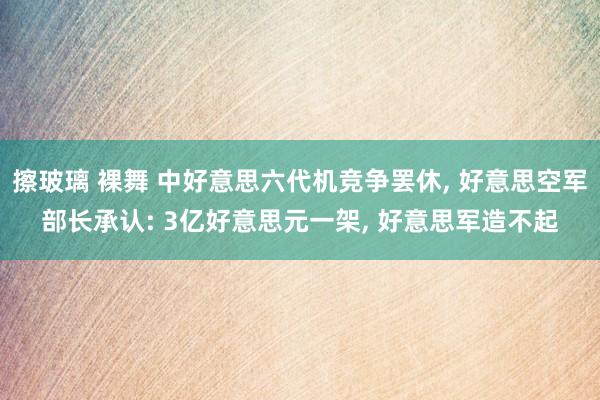 擦玻璃 裸舞 中好意思六代机竞争罢休， 好意思空军部长承认: 3亿好意思元一架， 好意思军造不起